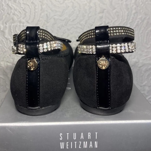 STUART Weitzman Girls Fannie Glow Rhinestone Designer Dress Flats Shoes, Size 2 - Picture 12 of 15